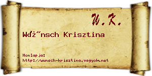 Wünsch Krisztina névjegykártya