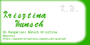 krisztina wunsch business card